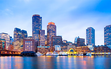 Boston Financial District and Harbour, Massachusetts
